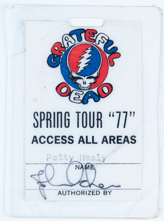 Dan Healy Backstage Laminate (Spring Tour 1977)