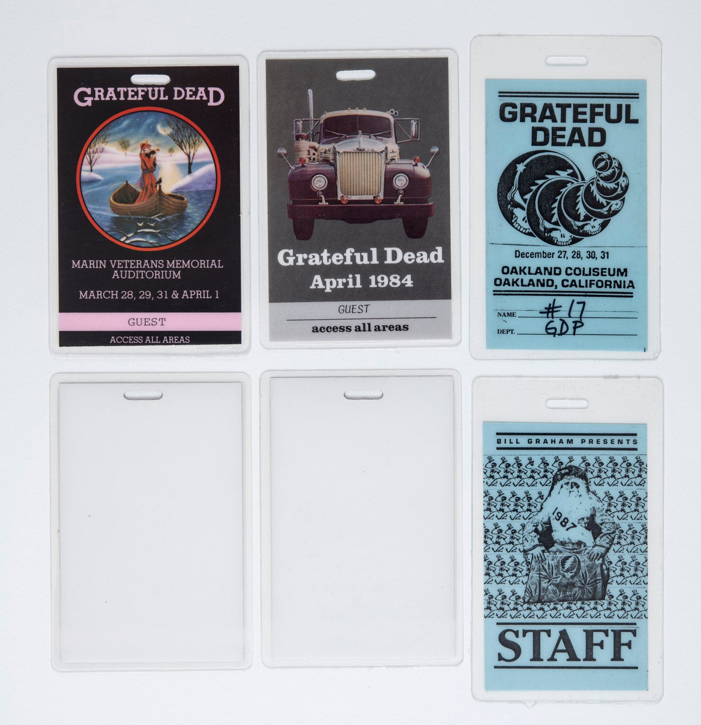 Robbie Taylor 1984 & 1987 Backstage Laminates