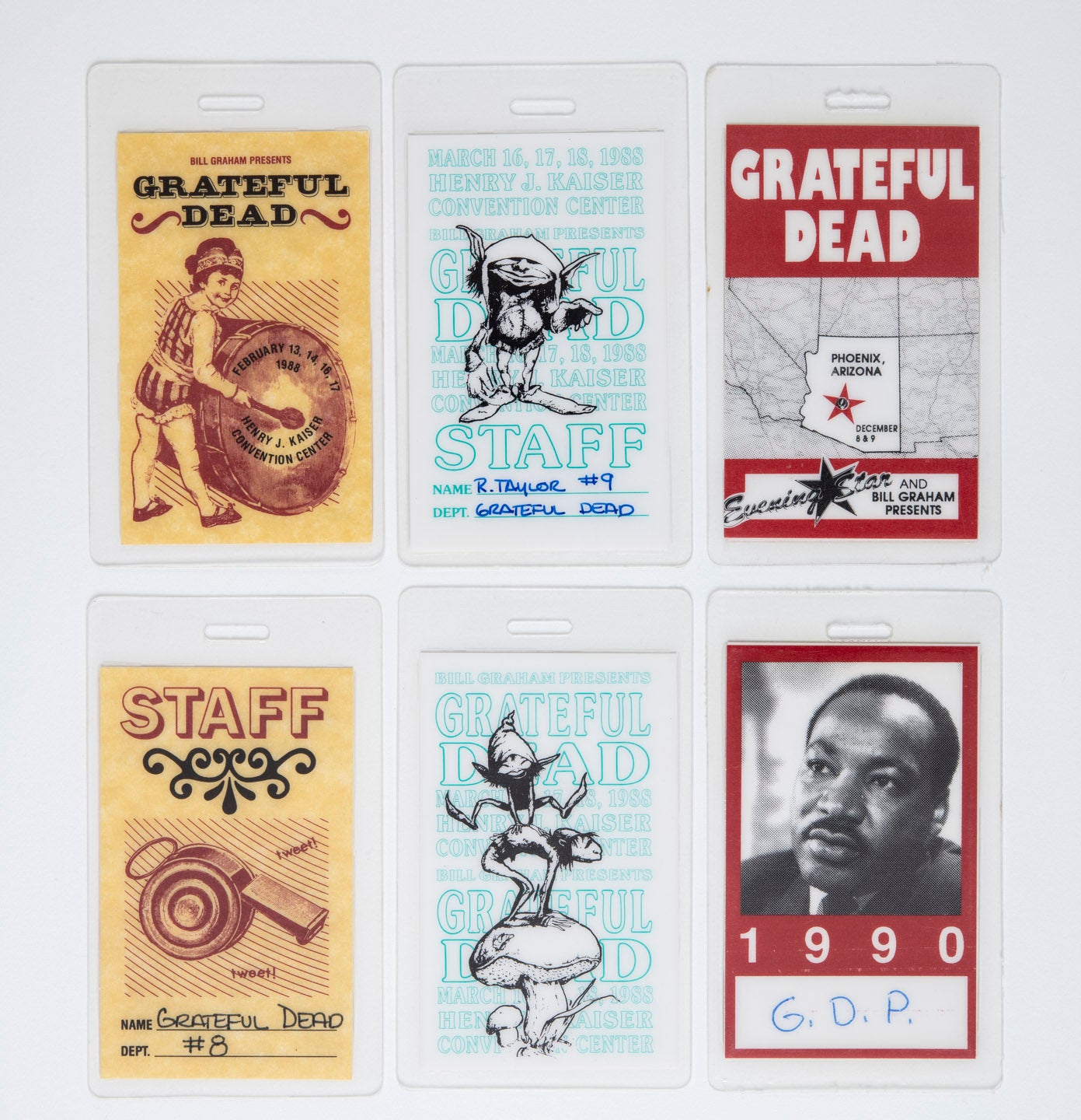 Robbie Taylor 1988 & 1990 Backstage Laminates