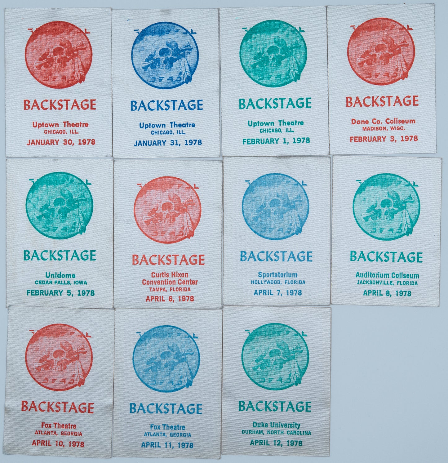 Dan Healy Backstage Passes (1/30/1978 - 4/12/1978) Bundle