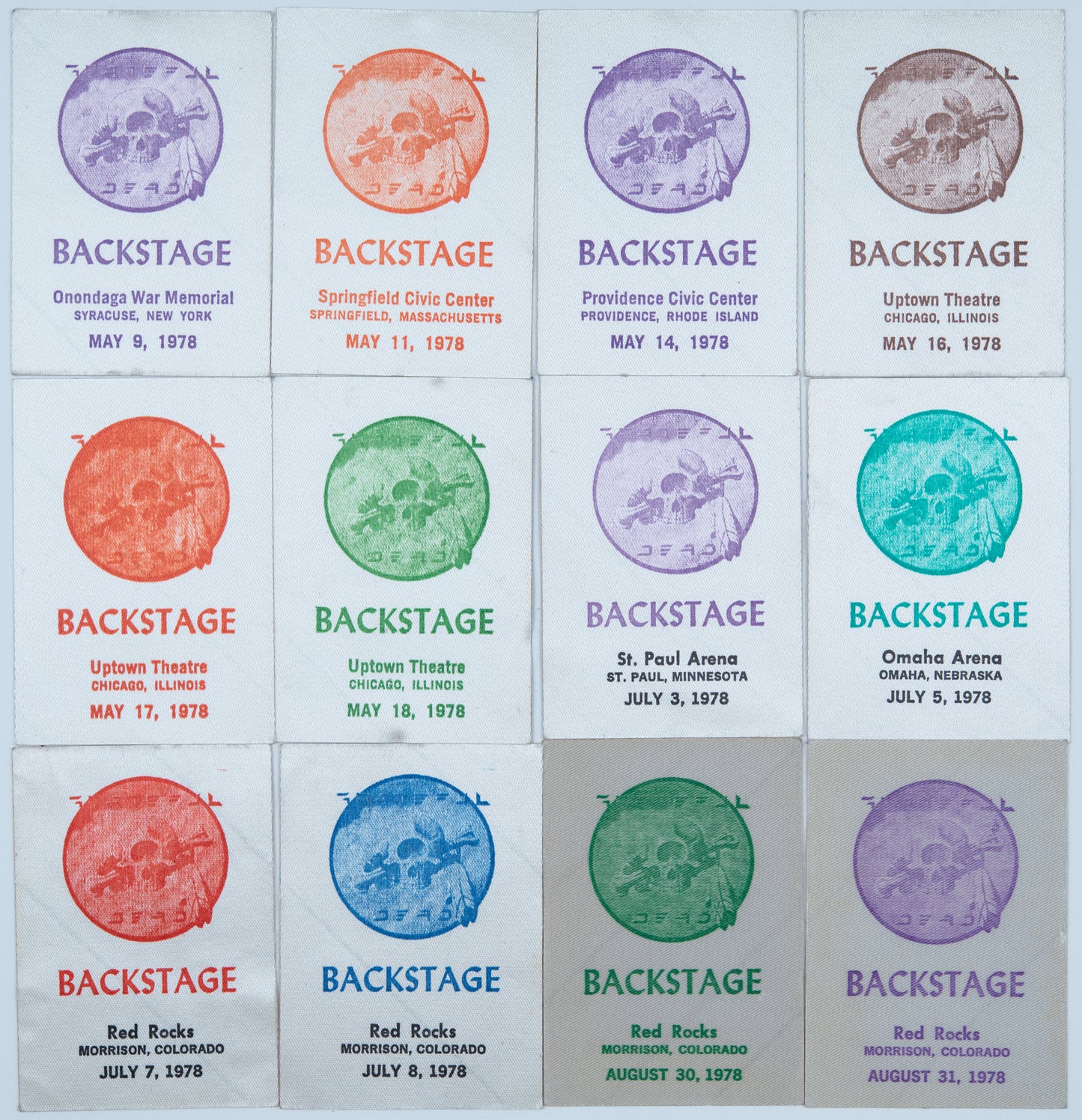 Dan Healy Backstage Passes (5/9/1978 - 8/31/1978) Bundle