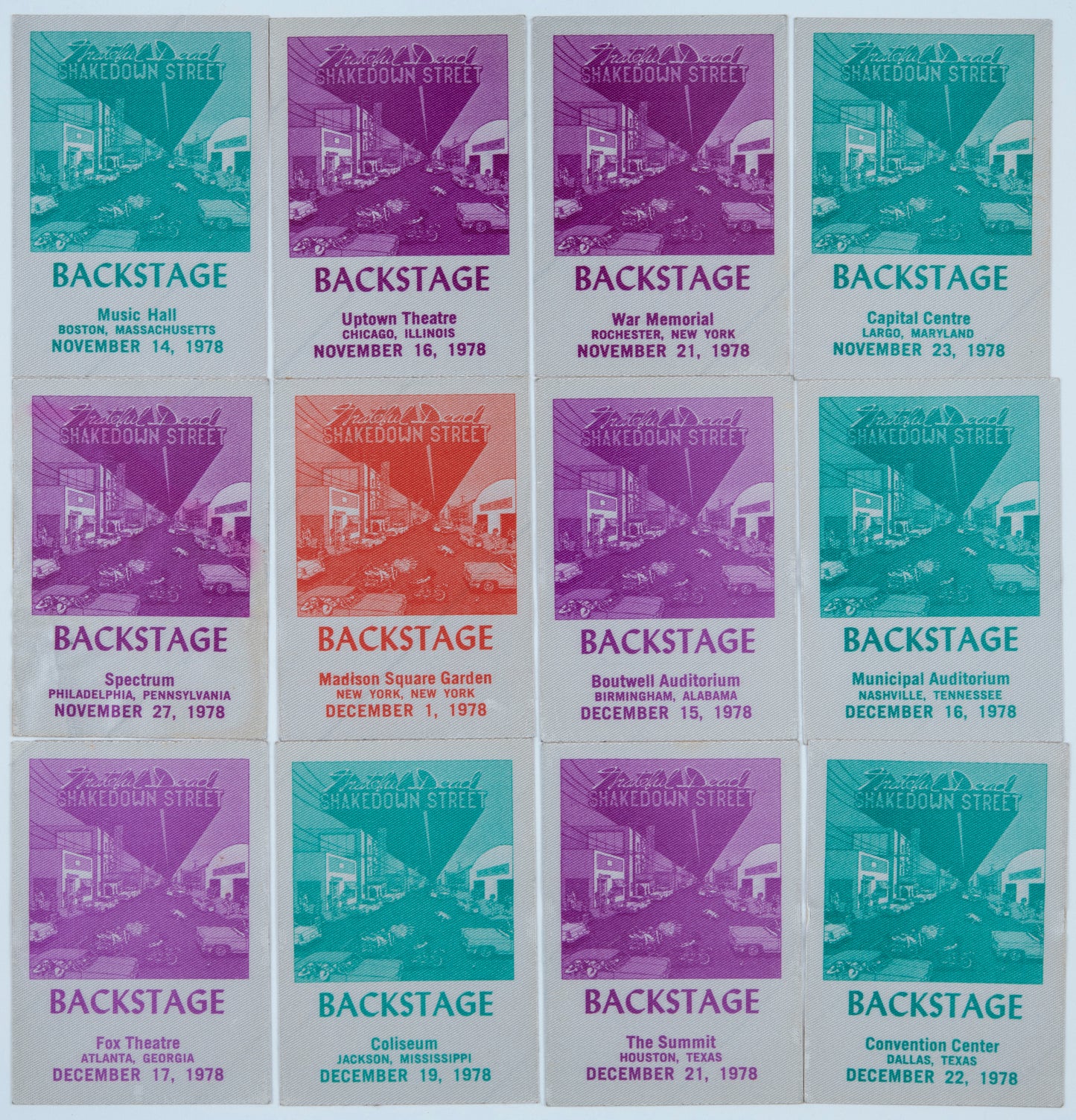Dan Healy Backstage Passes (11/14/1978 - 12/22/1978) Bundle