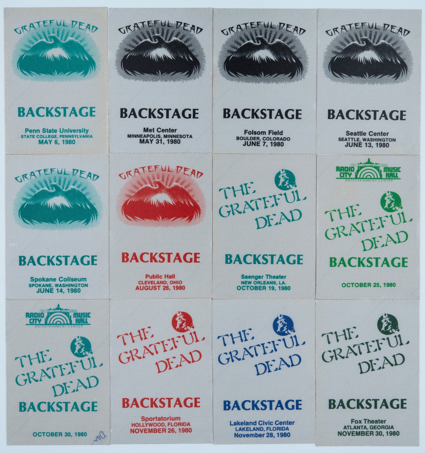 Dan Healy Backstage Passes (5/6/1980 - 11/30/1980) Bundle