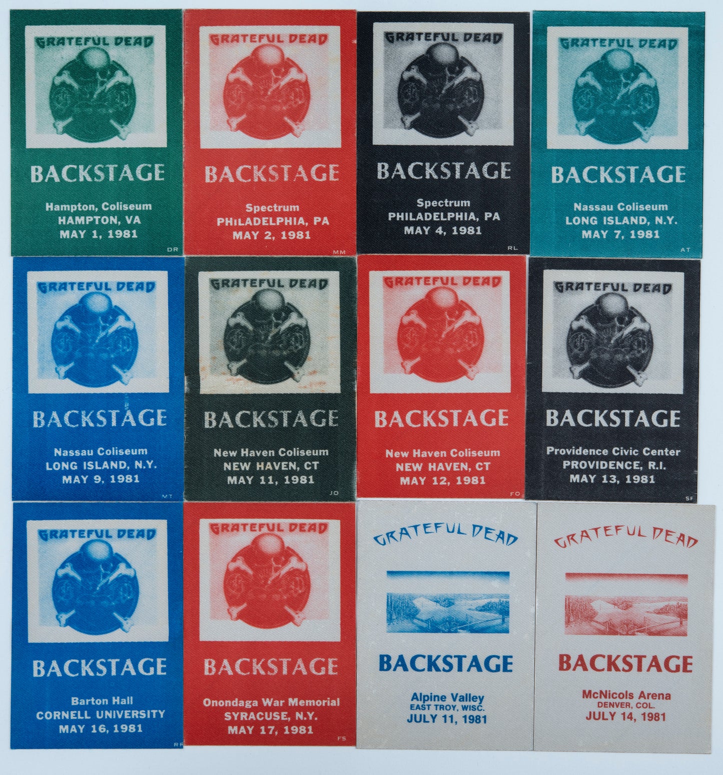 Dan Healy Backstage Passes (5/1/1981 - 7/14/1981) Bundle 2