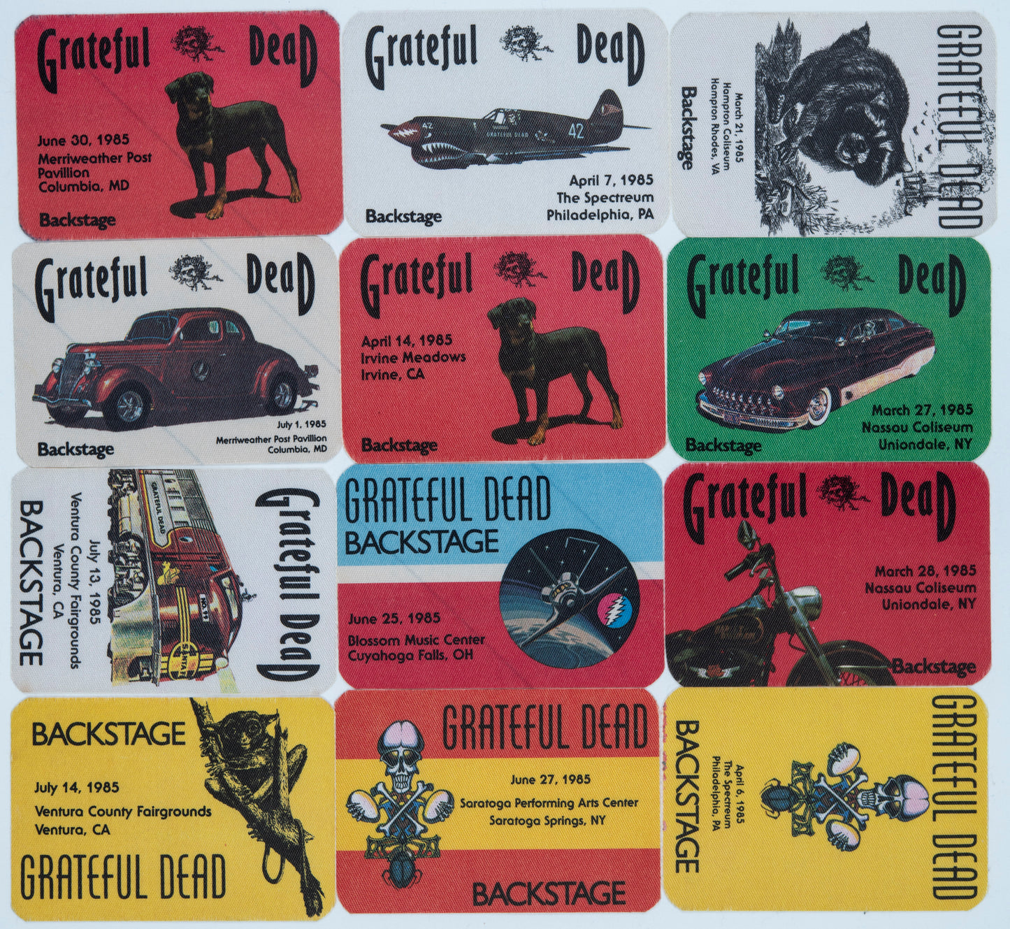 Dan Healy Backstage Passes (3/21/1985 - 7/14/1985) Bundle