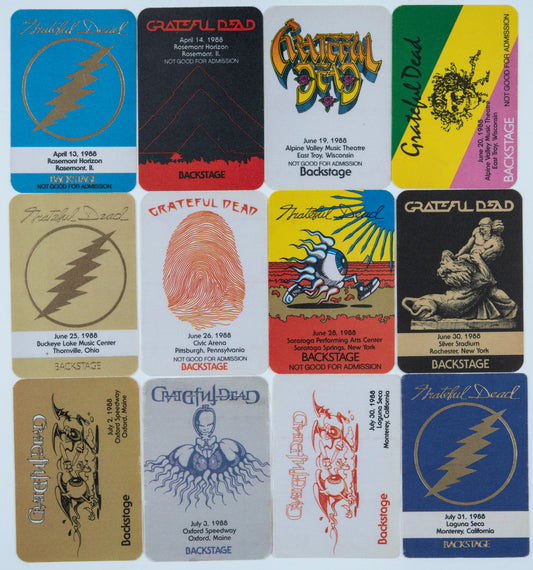 Dan Healy Backstage Passes (4/13/1988 - 7/31/1988) Bundle