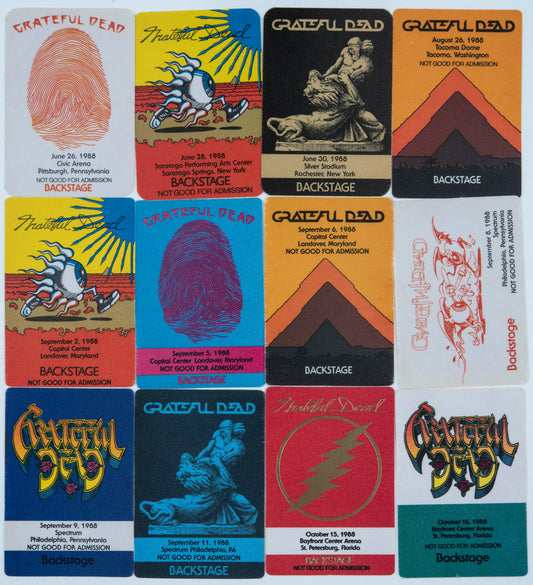 Dan Healy Backstage Passes (6/26/1988 - 10/16/1988) Bundle