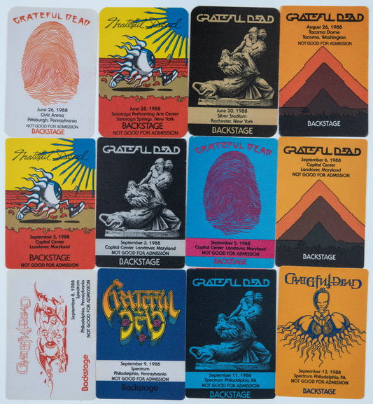 Dan Healy Backstage Passes (6/26/1988 - 9/12/1988) Bundle