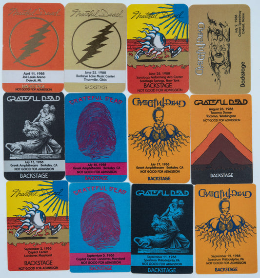 Dan Healy Backstage Passes (4/11/1988 - 9/12/1988) Bundle