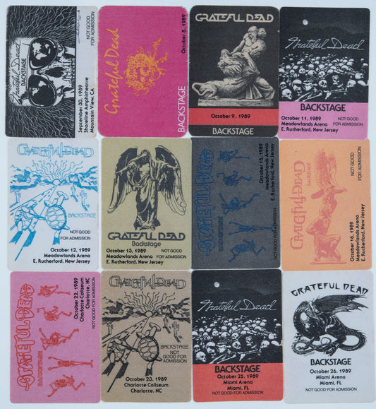 Dan Healy Backstage Passes (9/30/1989 - 10/26/1989) Bundle